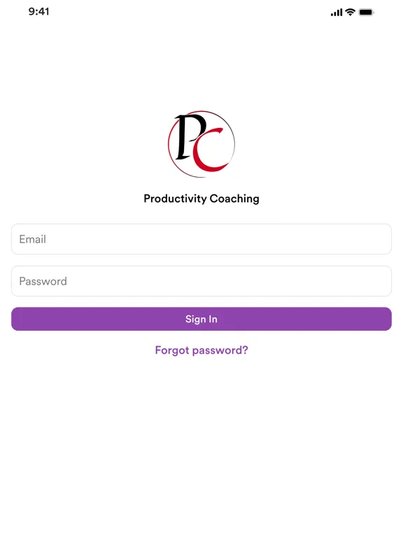 Productivity Coaching iPad  Screenshots