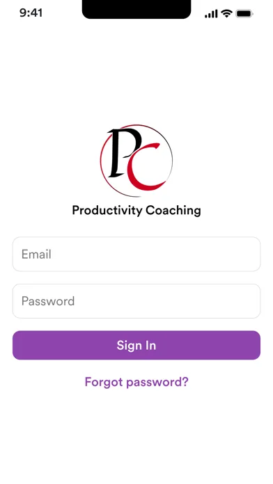 Productivity Coaching Screenshots