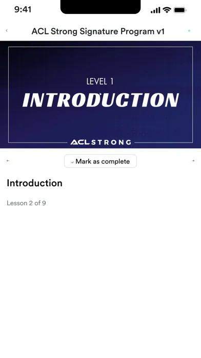 Ảnh chụp màn hình của ACL Strong Training