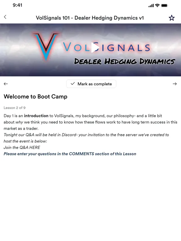 VolSignals iPad 应用截图