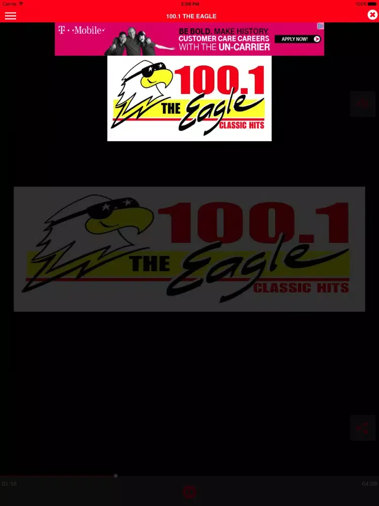 Скриншоты KJBI FM 100.1 The Eagle iPad 