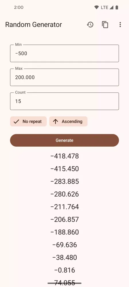 Capturas de pantalla de Random Number Generator