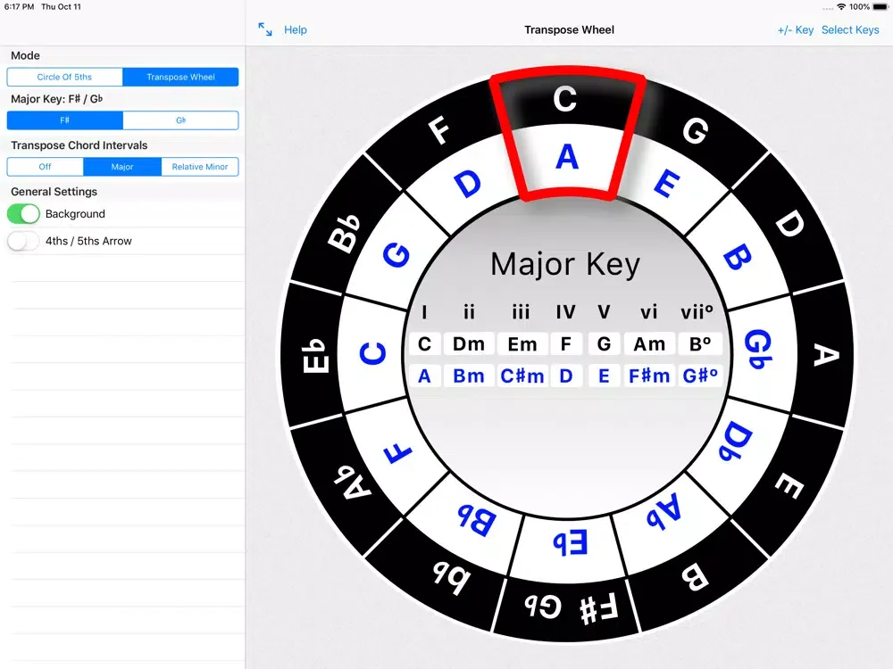 Capturas de tela do Circle of 5ths/4ths iPad 