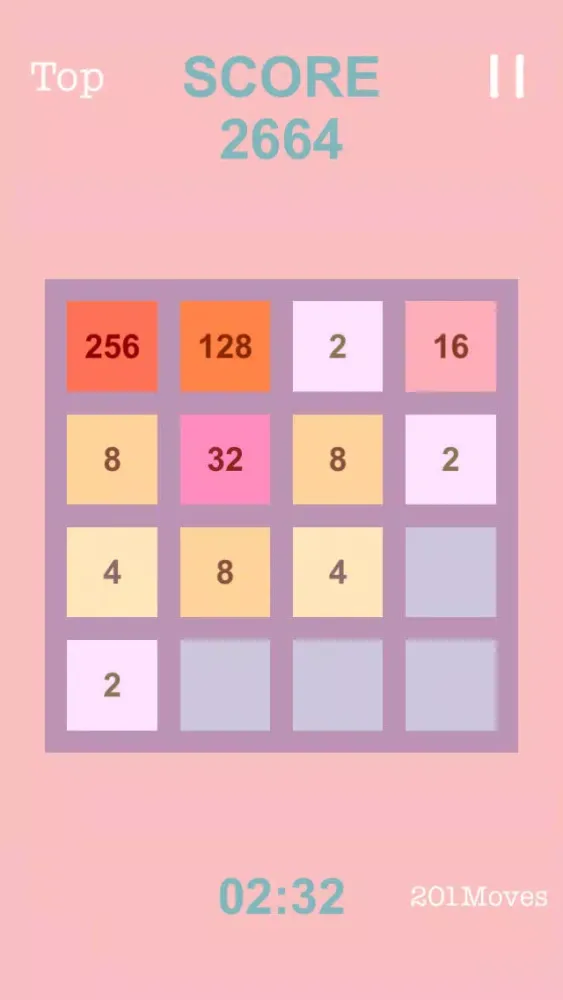 Captures d'écran de 2048~ No ads! Auto save! Can undo!