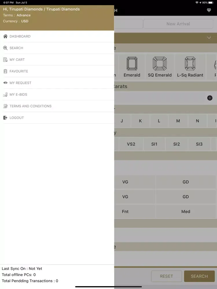 Tirupati Diamonds iPad  Screenshots