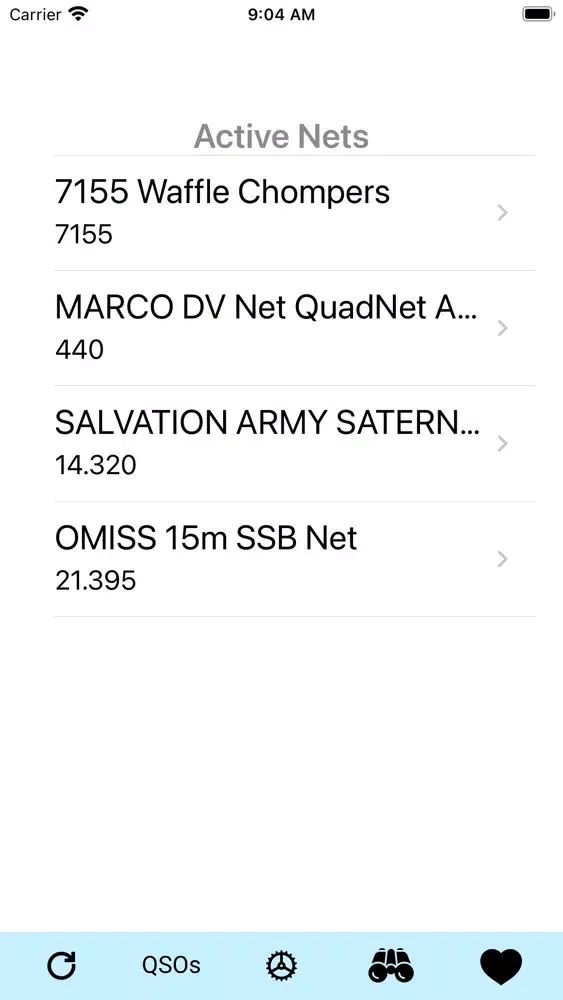 Tangkapan layar HF NetMonitor