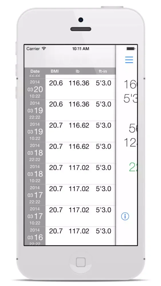 BMI Tracking سکرین شاٹس
