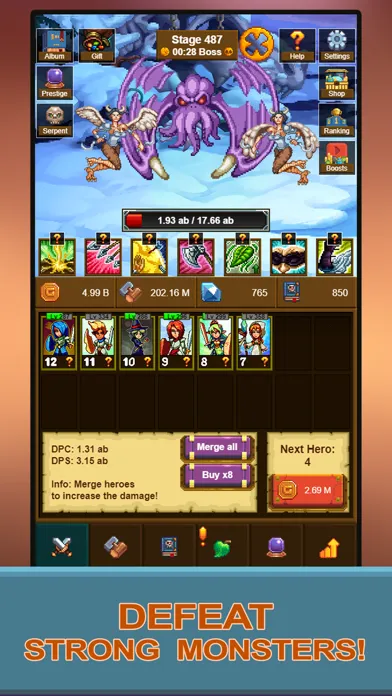 Idle Pixel Heroes: Idle Merge स्क्रीनशॉट