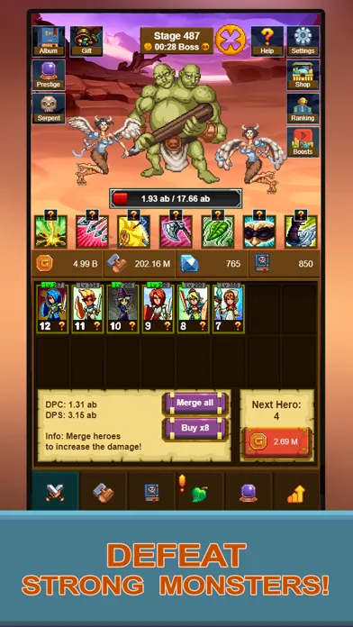 Idle Pixel Heroes: Idle Merge स्क्रीनशॉट