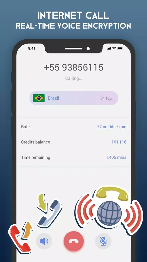 Capturas de tela do Internet Call & wifi keep call