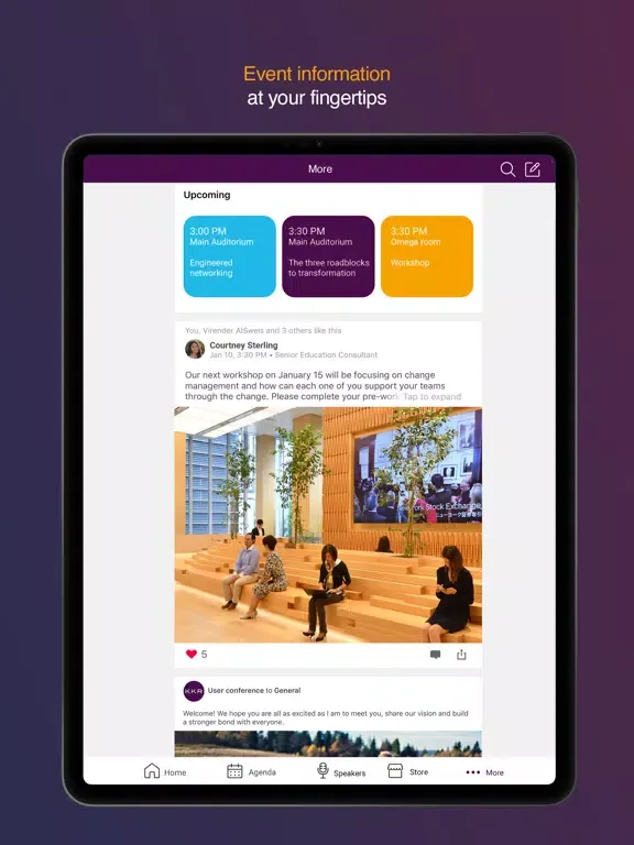KKR Events iPad  Screenshots