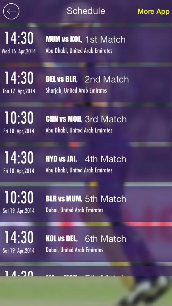 KKR IPL7 سکرین شاٹس