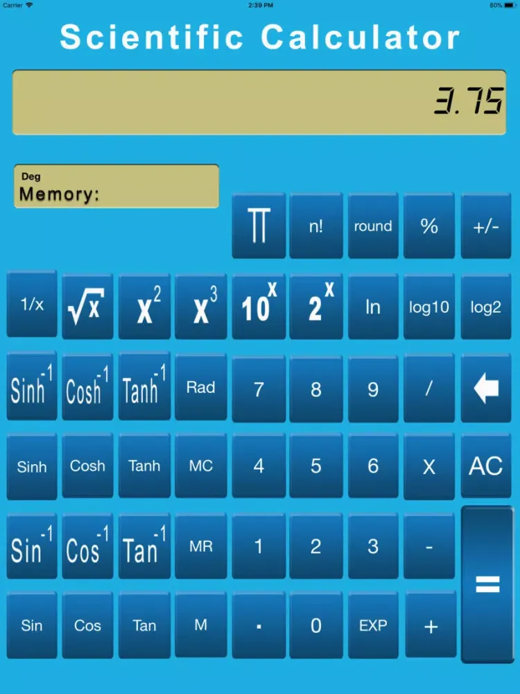 Scientific Calculator Easy iPad  Screenshots