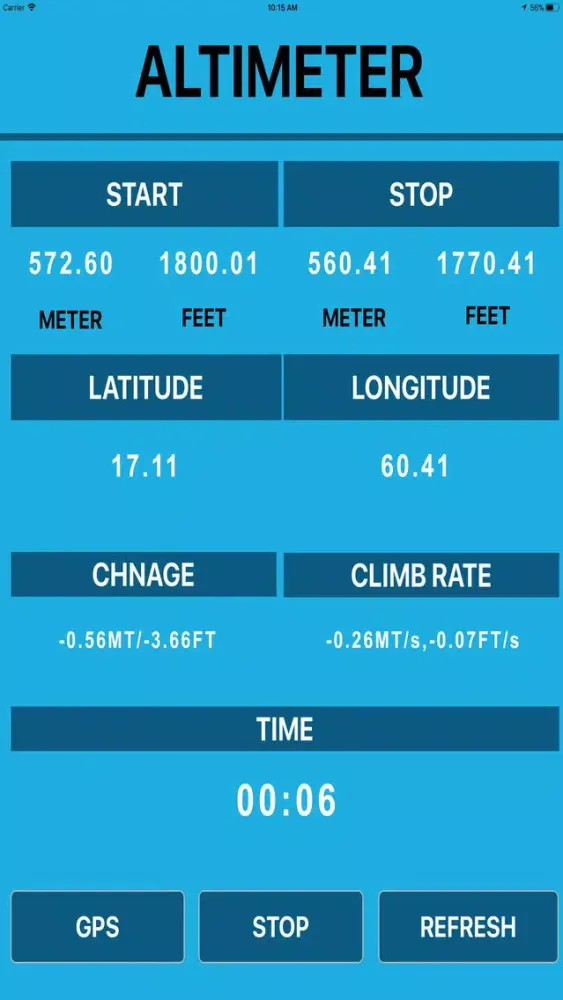 Tangkapan layar Altimeter - The Measure