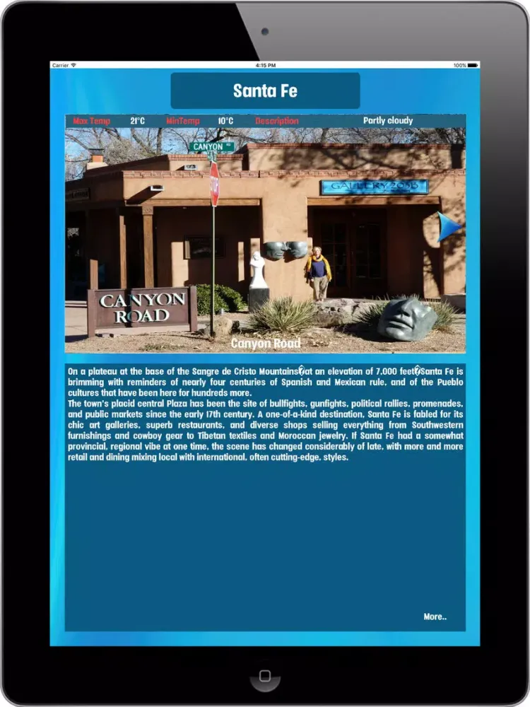Santa Fe USA, Tourist Attractions around the City iPad  Screenshots