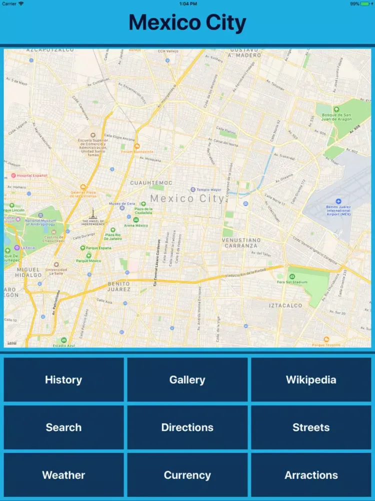 Mexico City Tourist Places iPad 应用截图