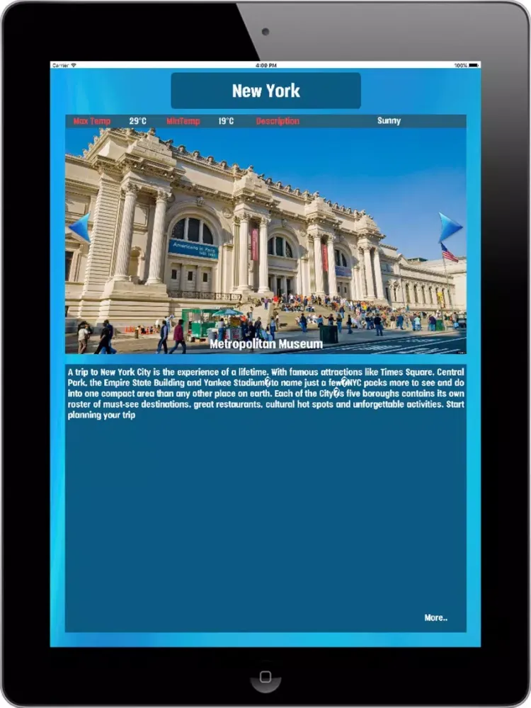 New York USA, Tourist Attractions around the City iPad  スクリーンショット