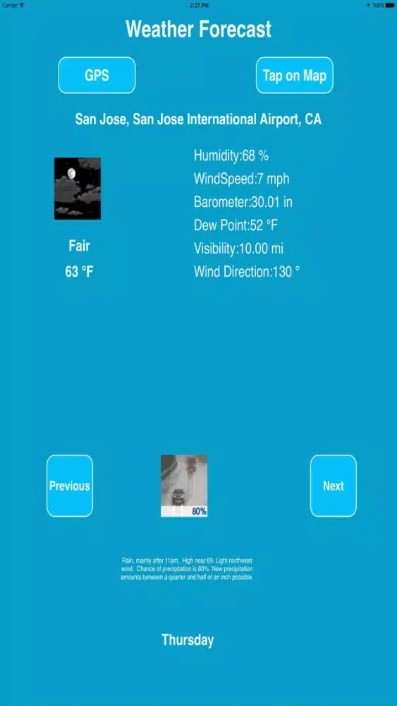 USA Weather data from NOAA স্ক্রিনশট