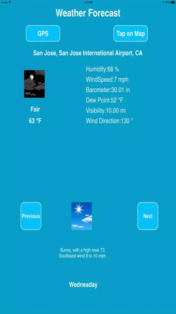 USA Weather data from NOAA স্ক্রিনশট