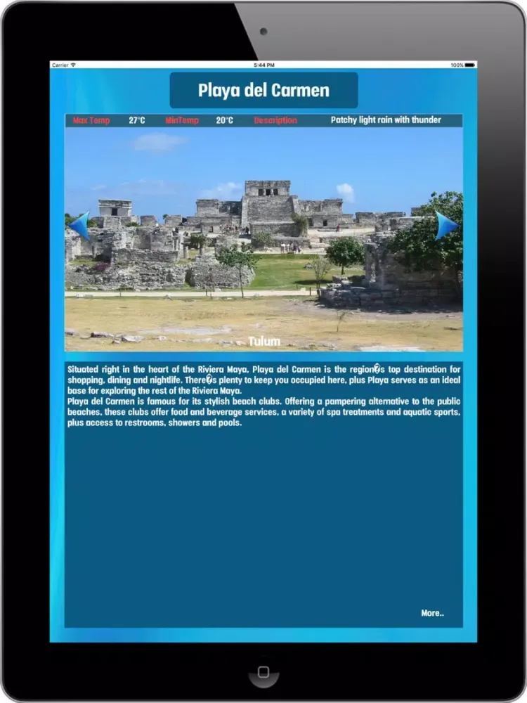 Playa del Carmen Tourist Attractions around City iPad  Ekran Görüntüleri