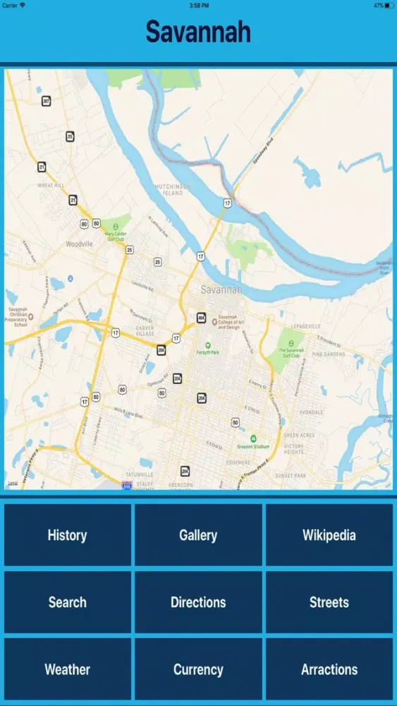 Savannah USA Tourist Places Screenshots