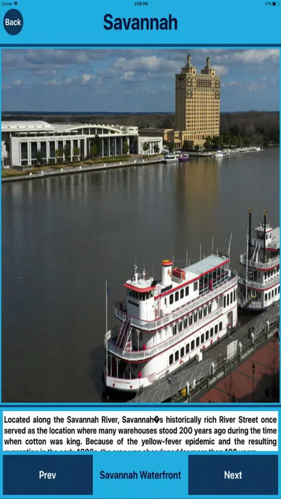 Savannah USA Tourist Places Screenshots