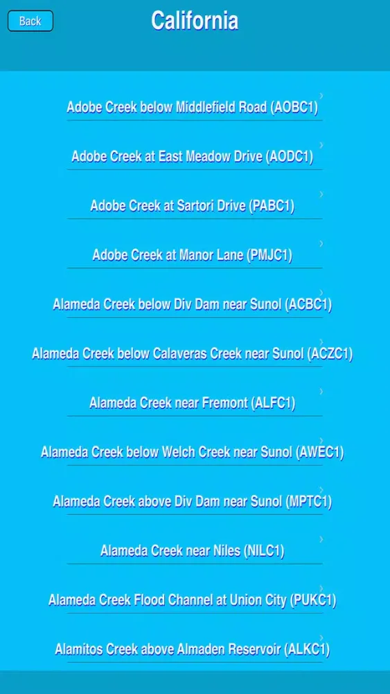 Capturas de pantalla de US Rivers Weather Forecast from NOAA