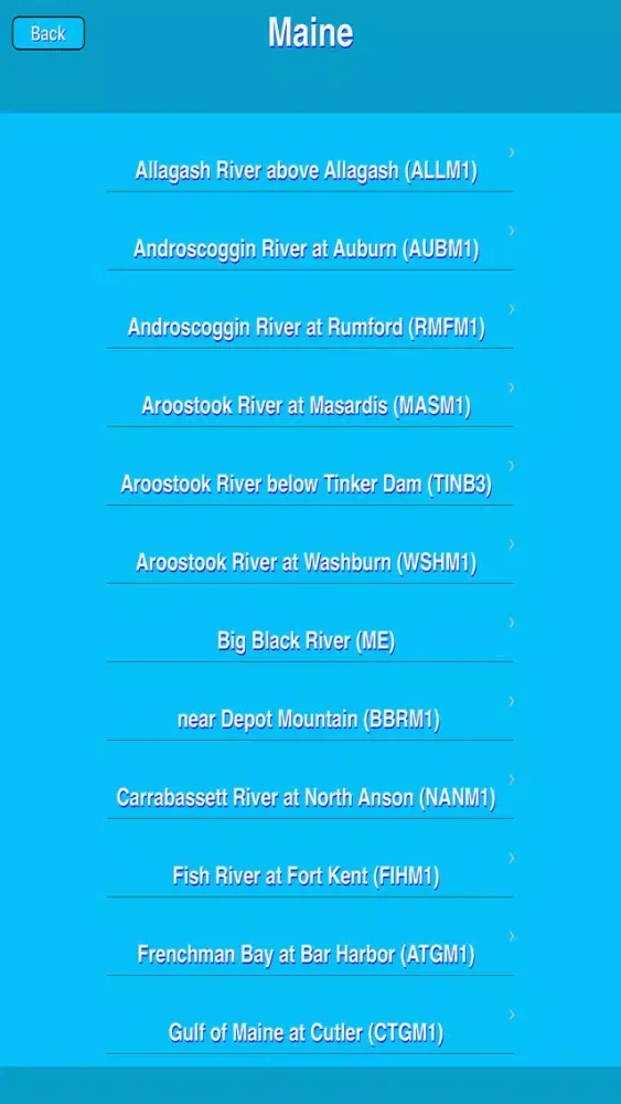 Capturas de pantalla de US Rivers Weather Forecast from NOAA