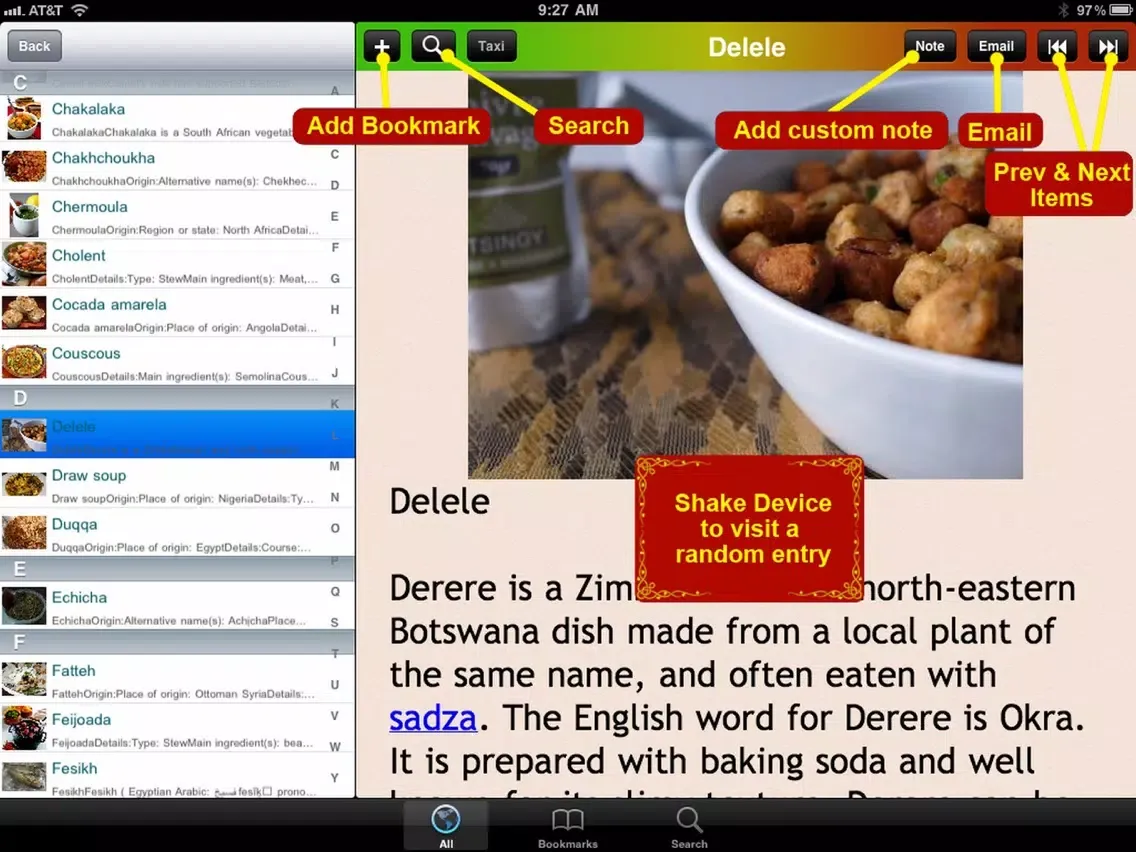 Скриншоты African Cuisine Bible iPad 