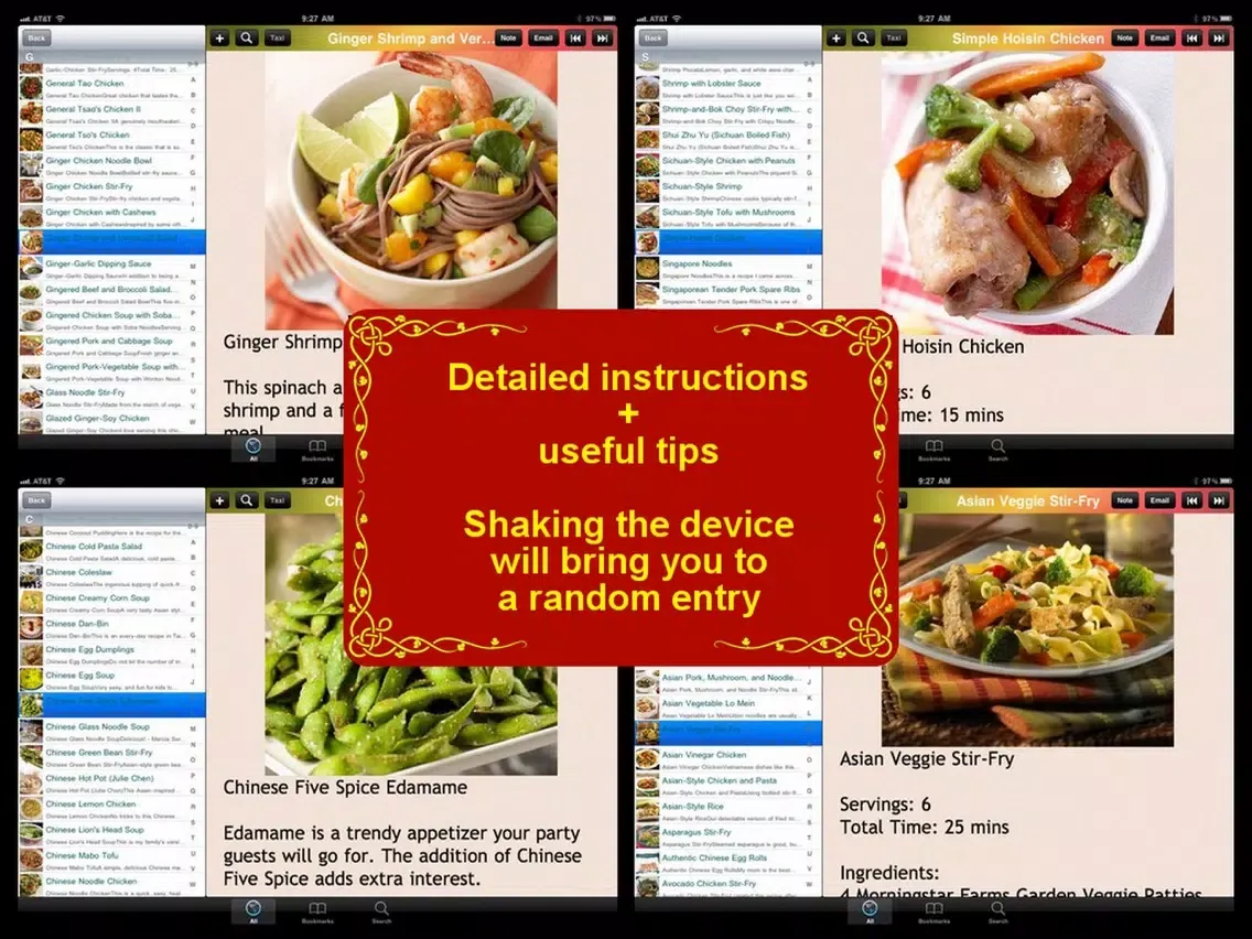 Capturas de pantalla de Chinese Cuisine Recipe iPad 
