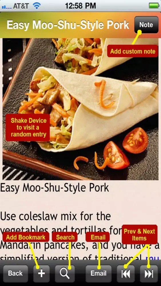 Capturas de pantalla de Chinese Cuisine Recipe