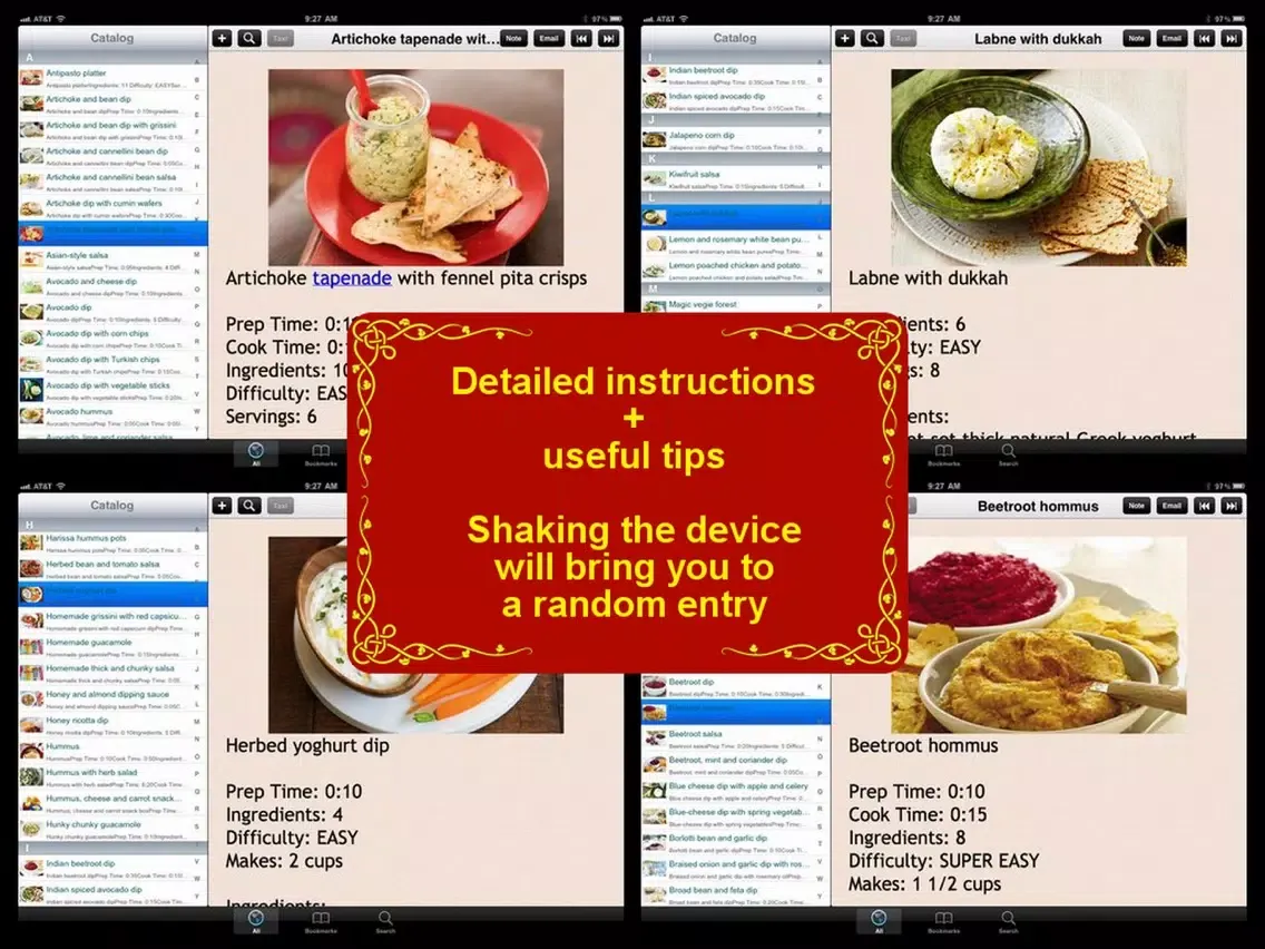 Скриншоты 250 Delicious Dip Recipes iPad 