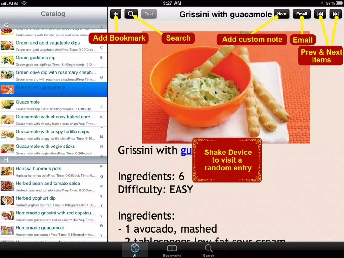 Скриншоты 250 Delicious Dip Recipes iPad 