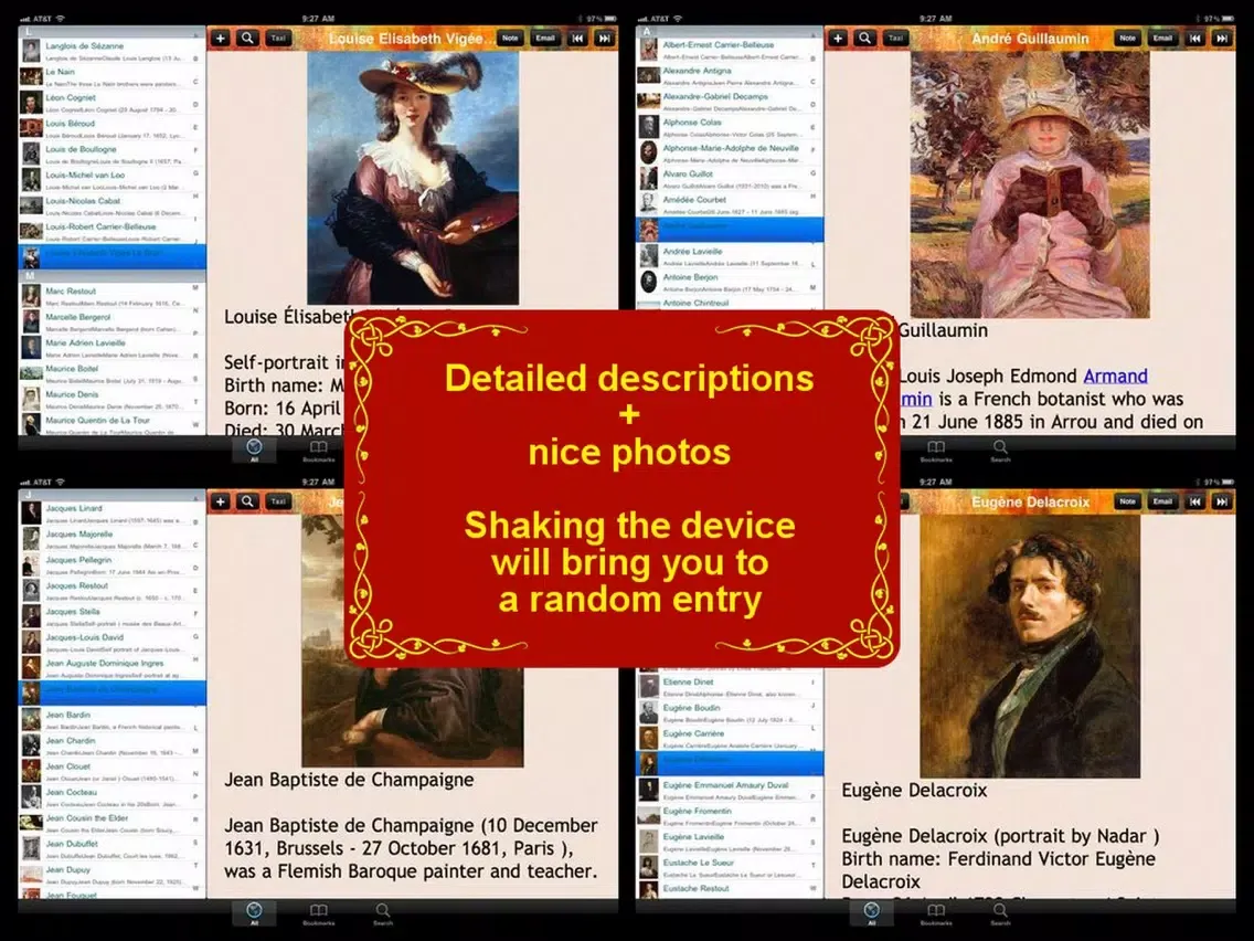 Capturas de pantalla de French Painters Bible iPad 
