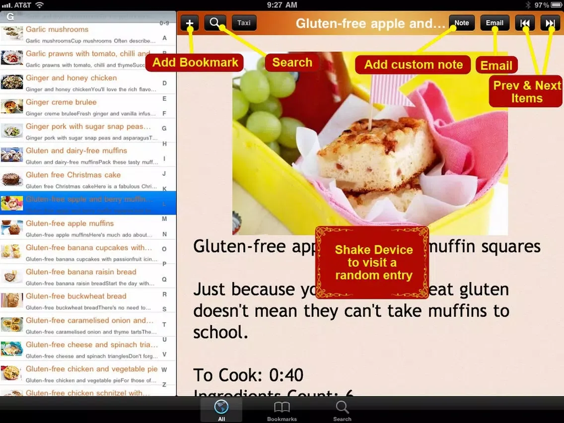 Gluten Free Recipes Plus+ iPad  Ekran Görüntüleri