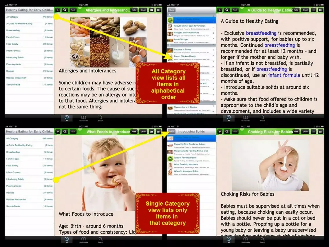 Healthy Eating for Early Childhood iPad  Screenshots