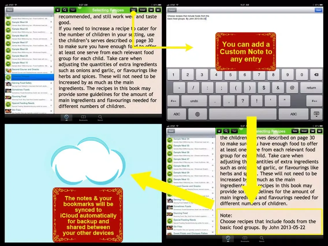 Healthy Eating for Early Childhood iPad  Screenshots