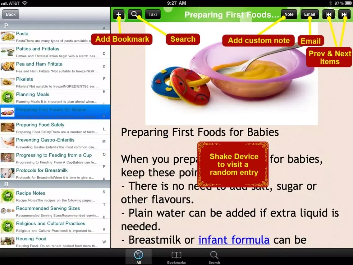 Healthy Eating for Early Childhood iPad  Screenshots