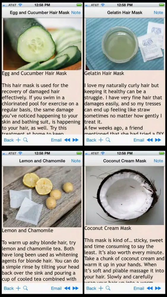 ภาพหน้าจอของ 80 Homemade Hair Mask Recipes