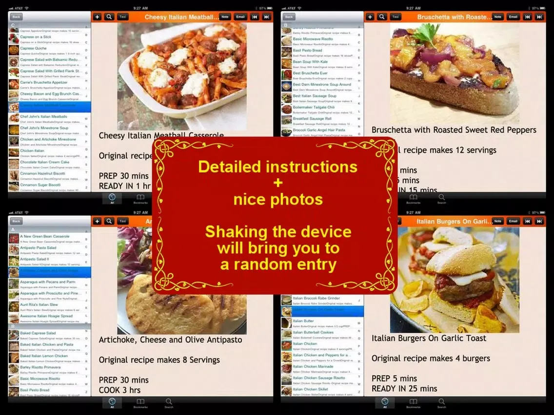 Zrzuty ekranu 300 Italian Cuisine Recipe iPad 