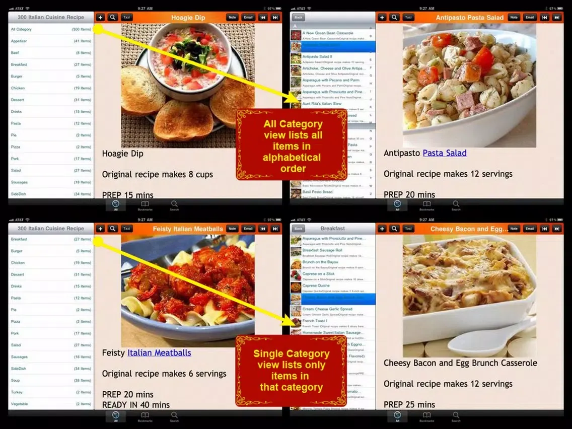 Zrzuty ekranu 300 Italian Cuisine Recipe iPad 