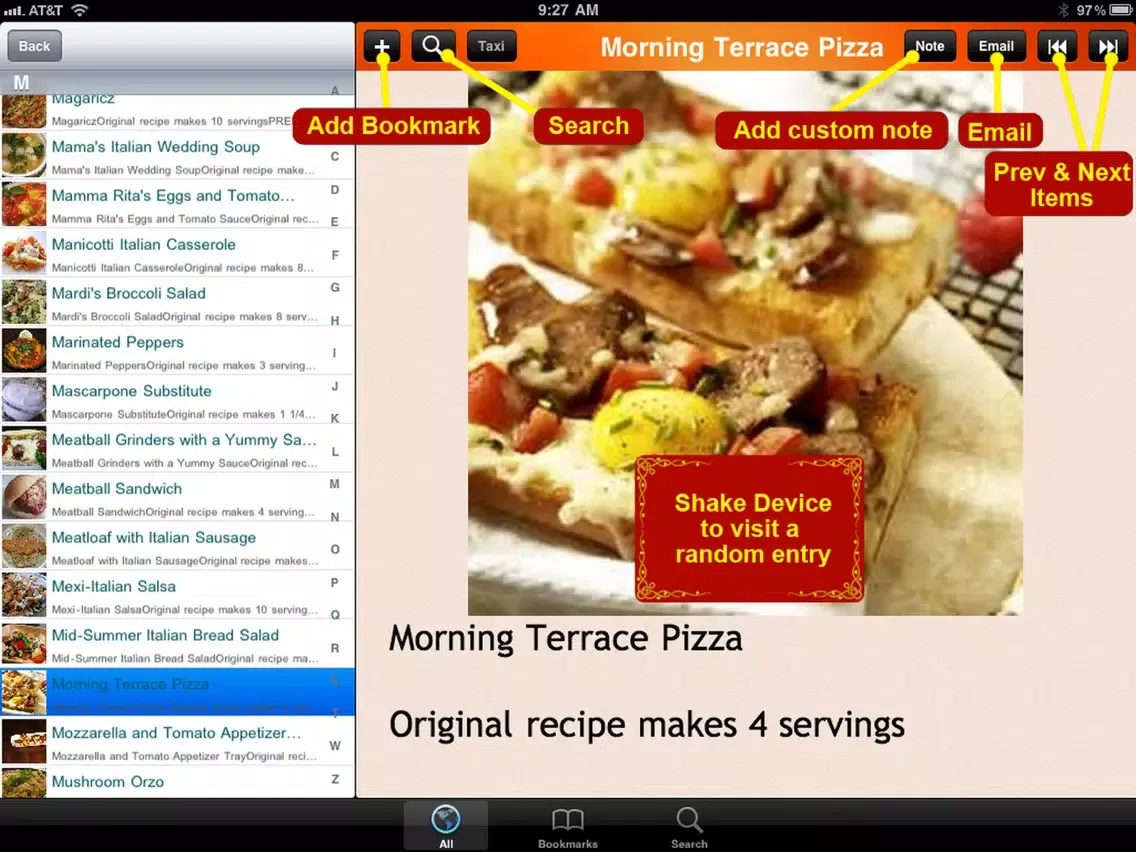 Zrzuty ekranu 300 Italian Cuisine Recipe iPad 