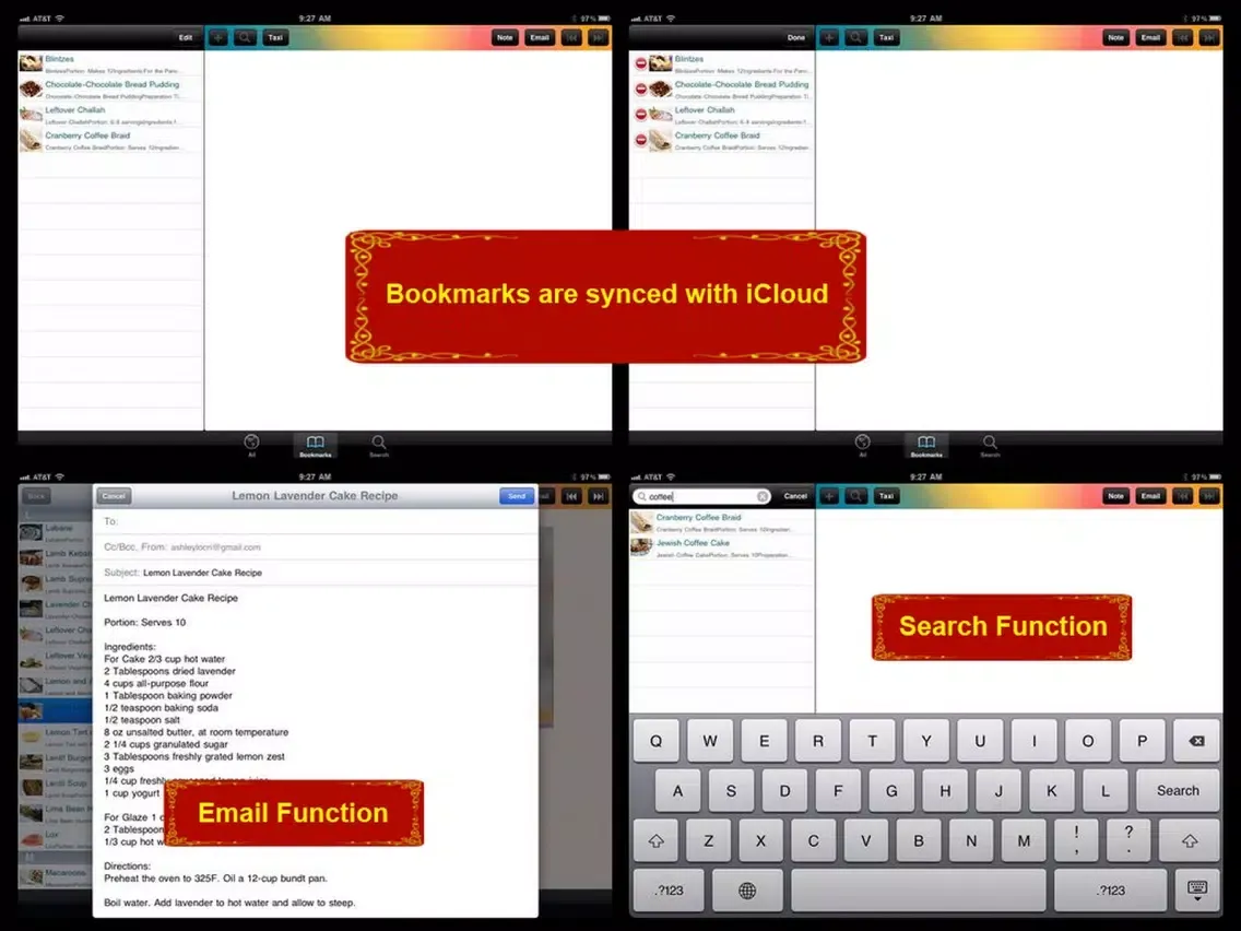Zrzuty ekranu 250 Jewish Recipes iPad 