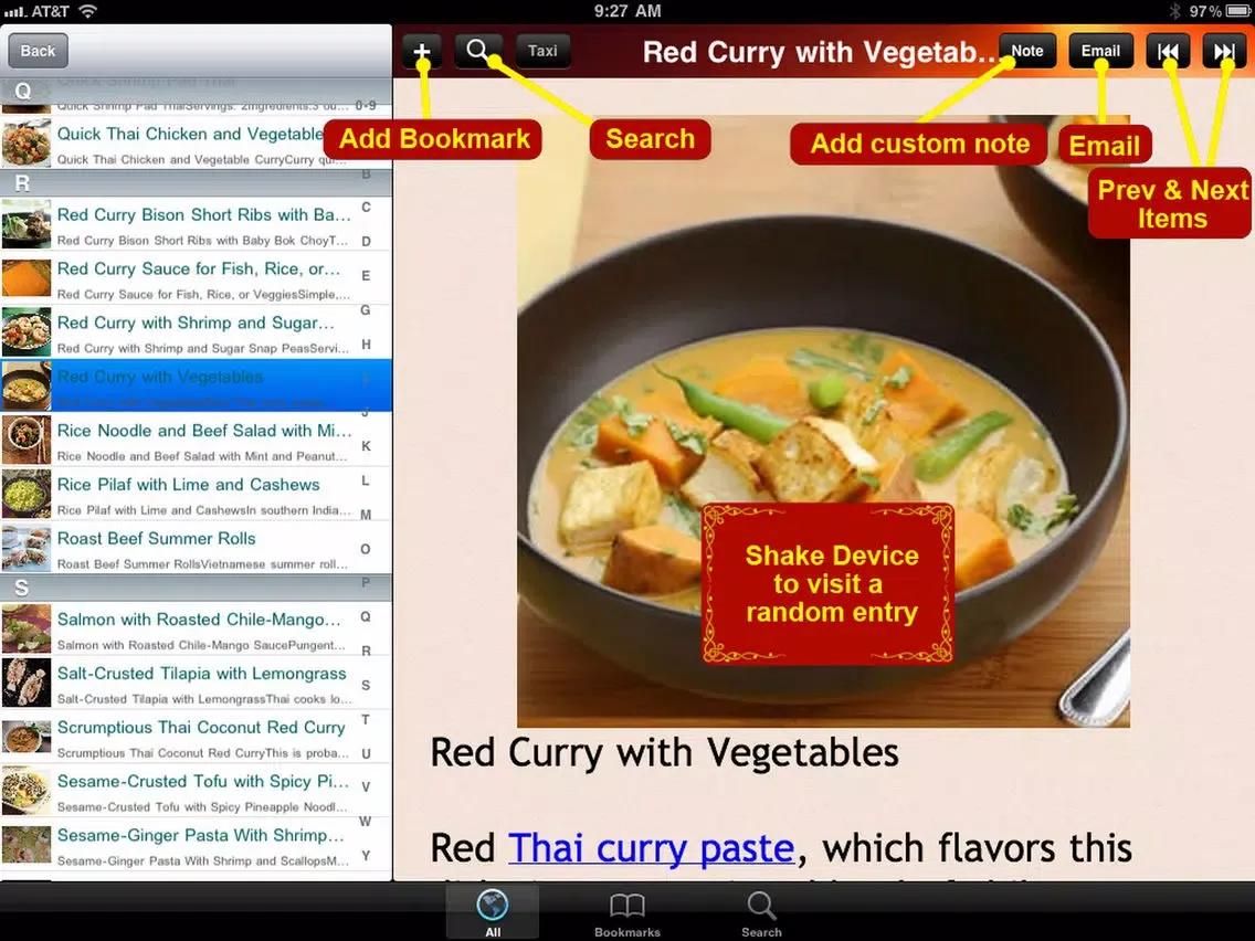 Tangkapan layar Thai Cuisine Recipe iPad 