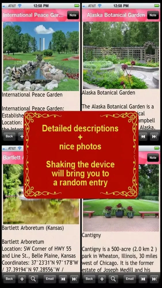 Screenshot di List of Gardens in the US