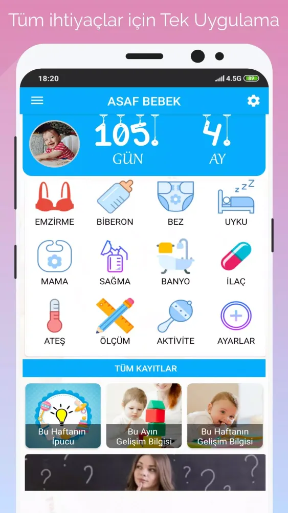 Gün Gün Bebek Bakımı, Takibi Screenshots