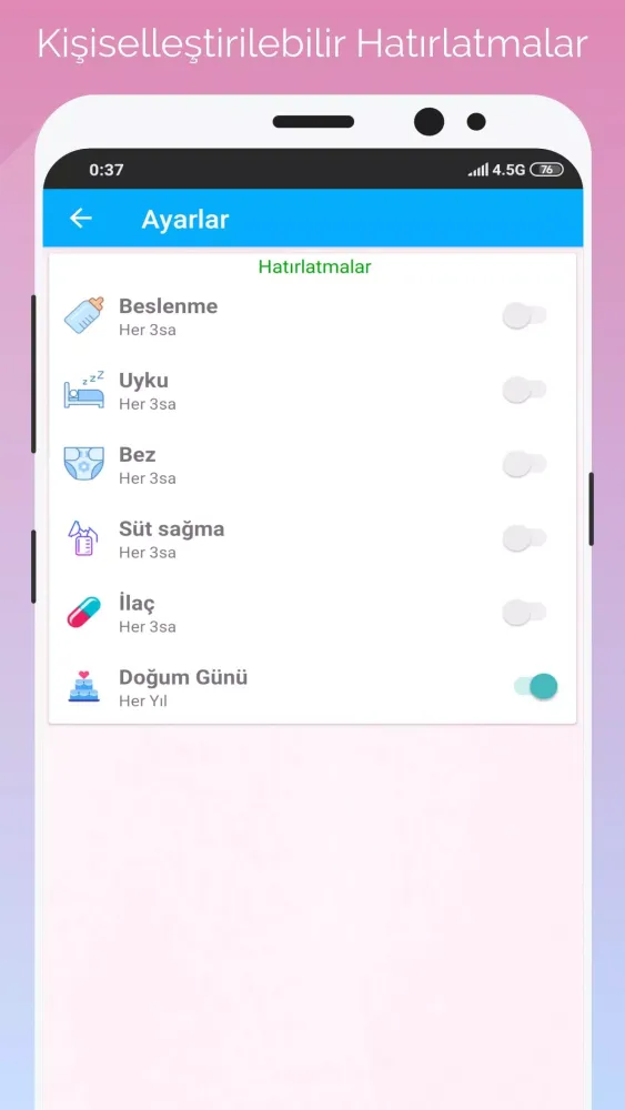 Gün Gün Bebek Bakımı, Takibi Screenshots