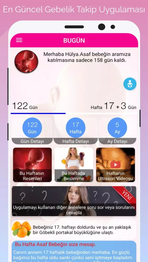 Gün Gün Gebelik Takibi Screenshots