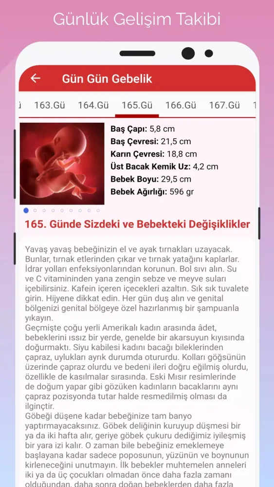 Gün Gün Gebelik Takibi Screenshots
