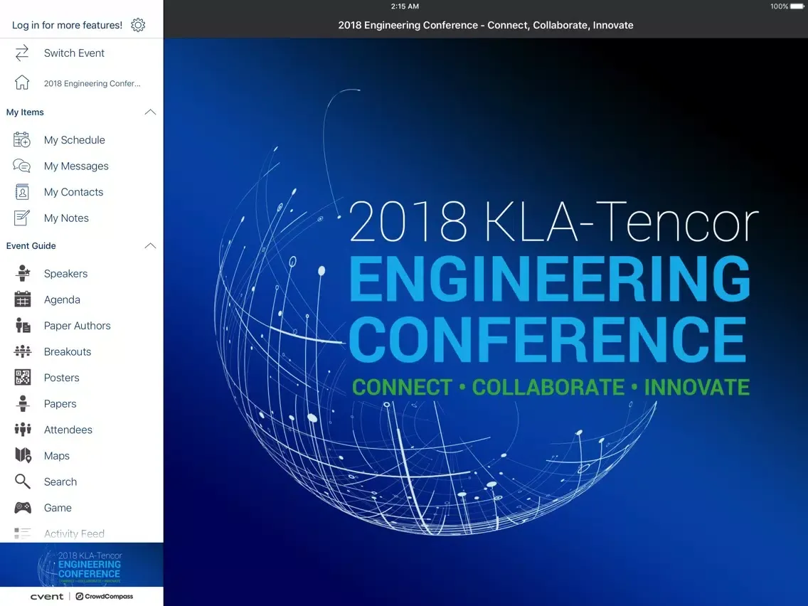 KLA-Tencor Corporate Events iPad  Screenshots